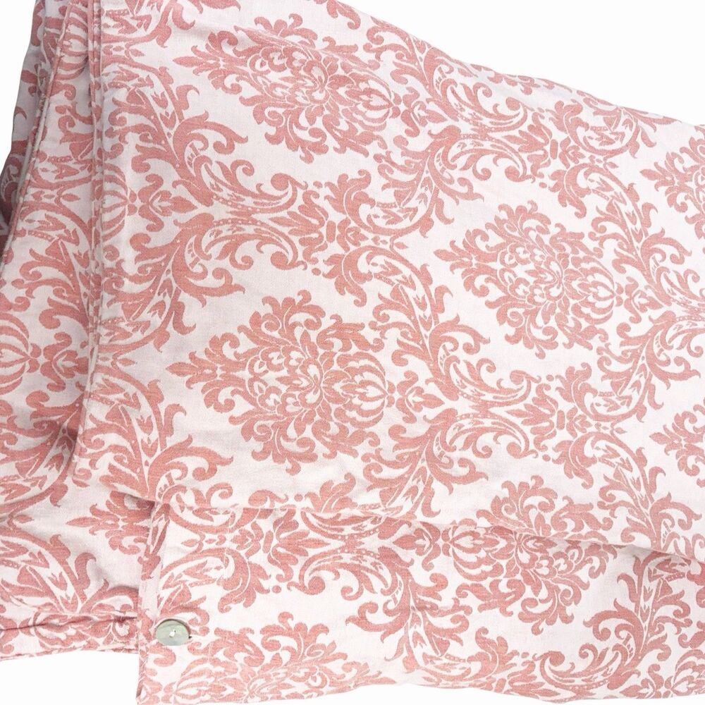 Williams Sonoma Brocade 55% Linen 45% Cotton Duvet Cover Twin Made In Portugal - Picture 12 of 12